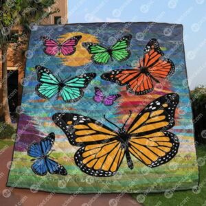 Monarch Butterfly Quilt Blanket Vq06  Quilt